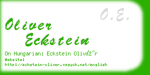 oliver eckstein business card